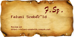 Falusi Szebáld névjegykártya